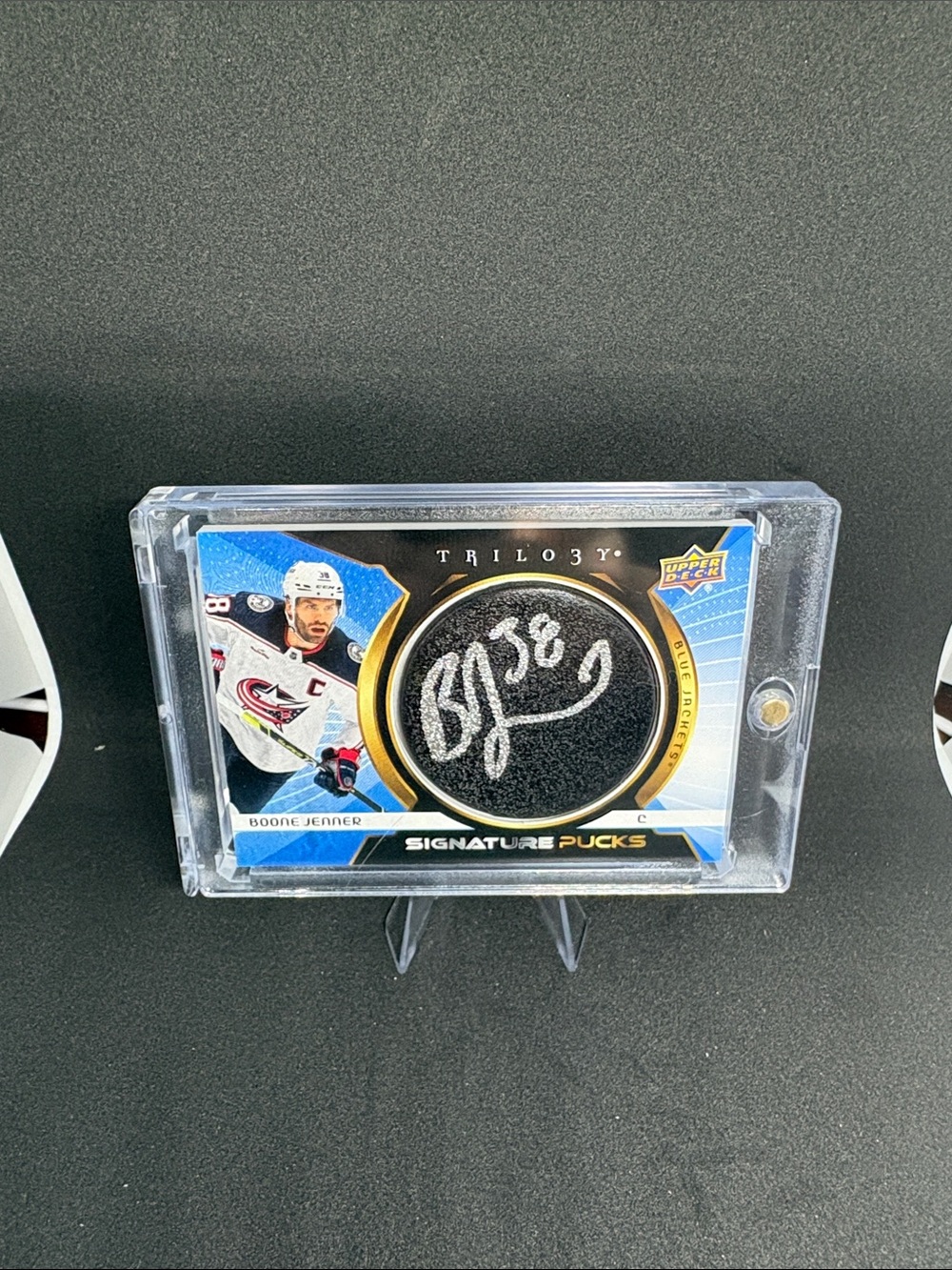 Upper Deck Signature Boone Jenner Trading Auto Card Puck Memorabilia